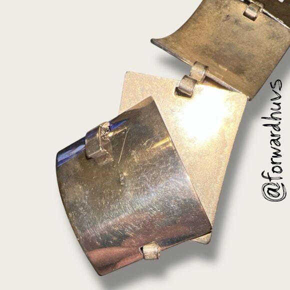 Vintage Taxco Sterling Silver Bracelet – 925 Marked – Hinged Panel Design - Picture 5 of 11